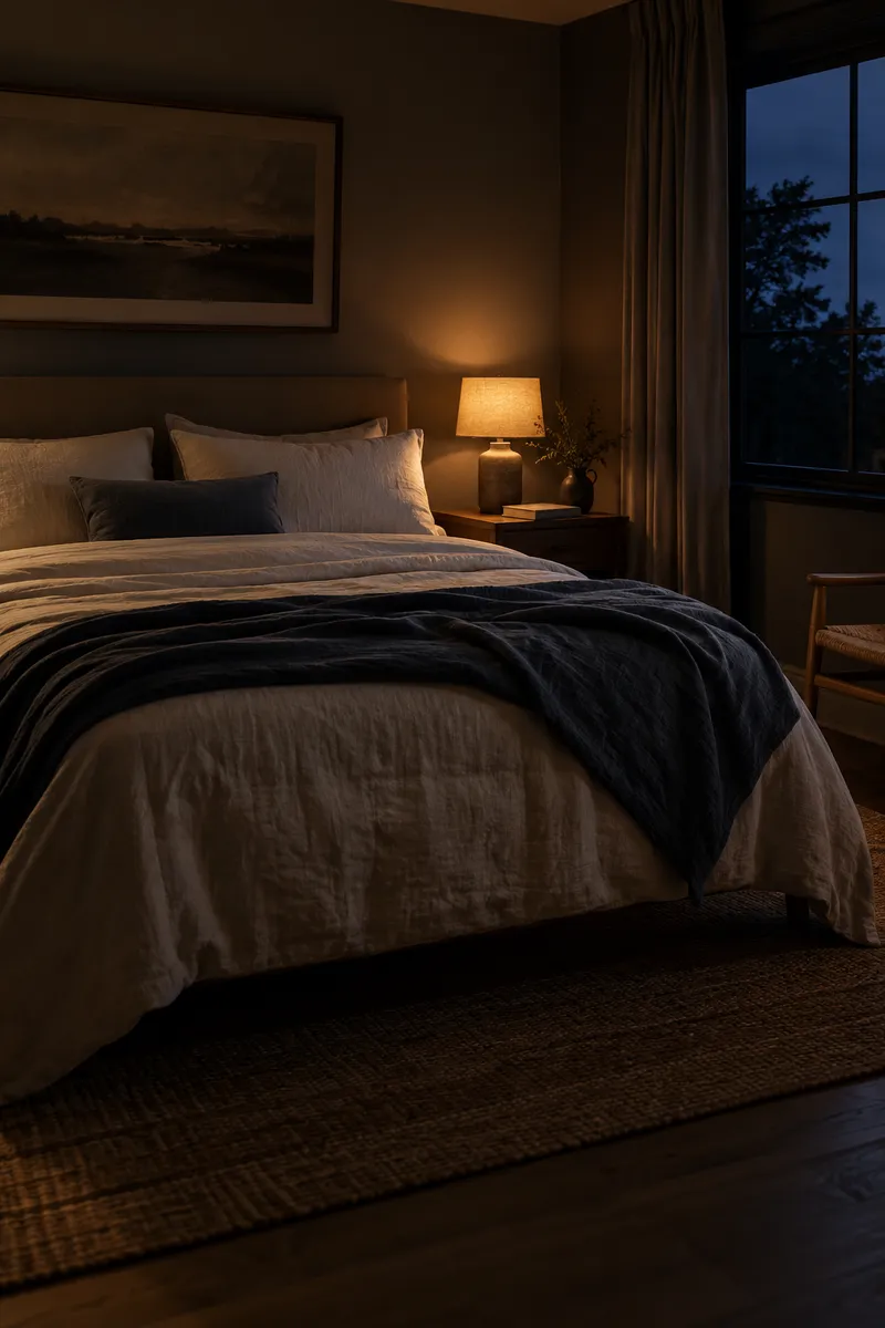 A quiet bedroom prepared for restful sleep
